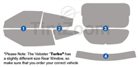 2012 Hyundai Veloster Turbo 3 Door Hatch Window Tint Kit