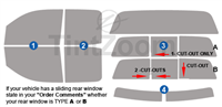 2014 GMC Sierra 1500 4 Door Double Cab Window Tint Kit