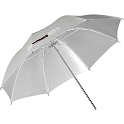 30" White Satin Umbrella
