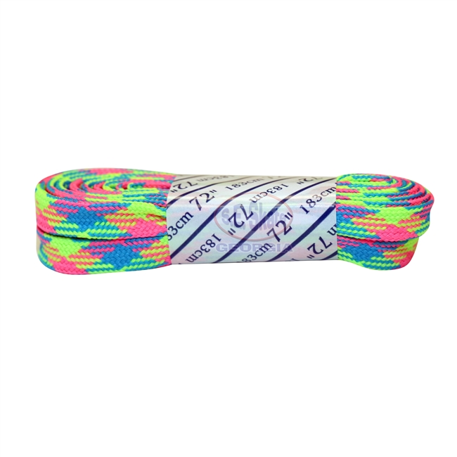 Rainbow Plaid Laces