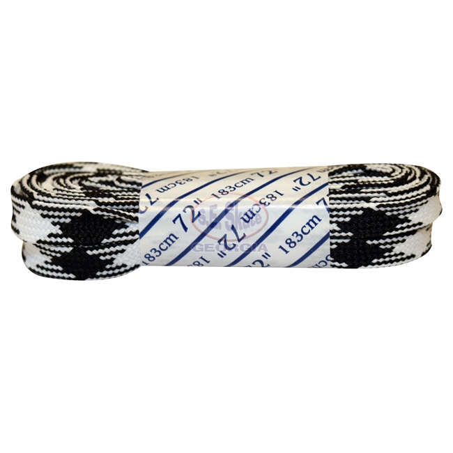 Athletic Black & White Plaid Laces