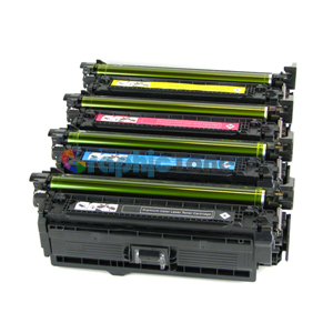 Premium Compatible HP CE250X, CE251A, CE252A, CE253A (504X, 504A) Color Laser Toner Cartridge Set