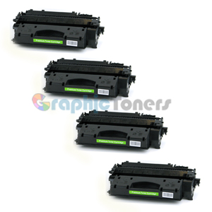 Premium Compatible HP CE505X (05X) Black Laser Toner Cartridge (Pack of 4)