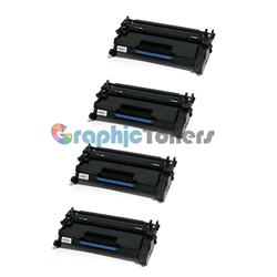 Premium Compatible HP CF226A (26A) Black Laser Toner Cartridge (Pack of 4)
