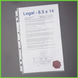 Legal Size Sheet Protectors for 8-1/2 x 14 paper
