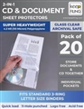 CD and Document Sheet Protectors in One Unit. Holds both securely