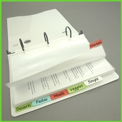 Colored Sheet Protector Tabs for Stick to Pages