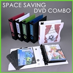 DVD Storage Binder Set with Black DVD Pages for 20 DVDs & Movie Covers