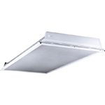 Columbia Lighting 4PS22-340TTG-RAA12-3ETT277-GLR 2'x2' Spec Grade Static Troffer, Three 40W Twin Tube Compact Lamps, Inverted T-Bar Ceiling, White Regressed Alum Door, Acrylic Shield, Instant Start Elec Twin Tube Ballast, 277V, Fast Blow Fuse