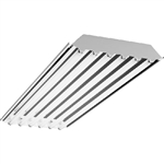 Columbia Lighting LHS4-454-M4R-4EPU 4' Slim Body Linear High Bay, 4 Lamps, 54W T5HO, Aluminum 95% Reflective, Specular Silver Reflector, Programmed Start Electronic Ballast, 120-277V