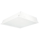 Columbia Lighting LJT22-35MLG-FSA12-EU-C388 35W 2'X2' LED Troffer with Adv Solid State Technology, 3500K, Medium Lumen, Grid Ceiling, White Flush Steel Door, Pattern 12 Acrylic Lens Shield, Fixed Output, 3-Wire Flex