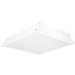 Columbia Lighting LJT22-40HLG-FSA12F-EU 43W 2'X2' LED Troffer with Adv Solid State Technology, 4000K, High Lumen, Grid Ceiling, White Flush Steel Door, Pattern 12 Acrylic Lens Shield, Fixed Output