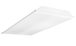 Columbia Lighting LJT24-35HLG-FSA12-EU-C388 49W 2'X4' LED Troffer with Adv Solid State Technology, 3500K, High Lumen, Grid Ceiling, White Flush Steel Door, Pattern 12 Acrylic Lens Shield, Fixed Output, 3-Wire Flex