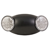 Compass Lighting CU2B Black Thermoplastic, Dual-Head LED Emergancy Light, 120/277 Input, Damp Location Listed, 3 VDC, 1 Watt