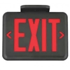 Dual-Lite EVEURB LED Exit Sign, Single/ Double Face, Red Letters, Black Finish, Standard Model, No Self-Diagnostics