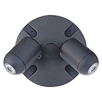 Dual-Lite EVODB 6W Outdoor LED Remote Lighting Head, Double Heads, Black Finish