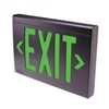 Dual-Lite SESGB Sempra Die Cast Exit Sign, Single Face, Green Letter Color, Black Finish, AC Only, No Self-Diagnostic