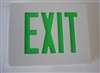 Dual Lite SESGWE-24KSW65 Sempra Die Cast Exit Sign, Single Face, Green Letter Color, White Finish, Emergencey Operation, No Self-Diagnostic, 220-240VAC, Special Wording SW65