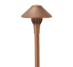 Focus Industries AL-01-LEDP-WBR 12V 4W LED 300 lumens 5.5" China Hat Area Light, Weathered Brown Finish