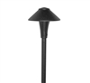 Focus Industries AL-01-SMLED316SBAV 12V 3W Omni LED Cast Brass Mini 3.5" China Hat Area Light with 16" Stem, Brass Acid Verde Finish