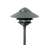 Focus Industries AL-03-10-BRT 12V 18W 10" Two Tier Pagoda Hat Area Light, Bronze Texture Finish