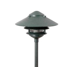Focus Industries AL-03-10-CAM 12V 18W 10" Two Tier Pagoda Hat Area Light, Camel Tone Finish