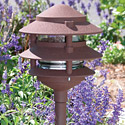 Focus Industries AL-03-3T-HTX 12V 18W 6" Three Tier Pagoda Hat Area Light, Hunter Texture Finish