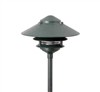 Focus Industries AL-03-3TLED3BRT 12V 3W Omni LED Cast Aluminum 6" 3 Tier Pagoda Hat Area Light, Bronze Texture Finish