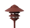 Focus Industries AL-03-4T-10-LEDP-WBR 12V 4W LED 300 lumens 4 Tier 10" Pagoda Hat Area Light, Weathered Brown Finish