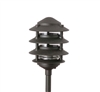 Focus Industries AL-03-4T-LEDP-WIR 12V 4W LED 300 lumens 4 Tier 6" Pagoda Hat Area Light, Weathered Iron Finish