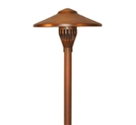 Focus Industries AL-04-LEDP-WBR 12V 4W LED 300 lumens 7.5" China Hat Area Light, Weathered Brown Finish