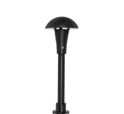 Focus Industries  12V 3W Omni LED Cast Brass 5.5" Mushroom Hat Area Light with Adjustable Hub, Brass Finish