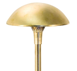 Focus Industries AL-12-LEDP-CAM 12V 4W LED 300 lumens 8" Mushroom Hat Area Light, Camel Tone Finish