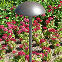 Focus Industries AL-12-RBV 12V 18W 8" Large Mushroom Hat, Area Light, Rubbed Verde Finish