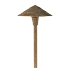 Focus Industries AL-15-BAR 12V S8 Incandescent 8" Tiki Hat Area Light, Brass Acid Rust Finish