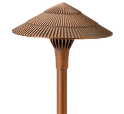 Focus Industries AL-15-LEDP-ATV 12V 4W LED 300 lumens 8" Tiki Hat Area Light, Antique Verde Finish