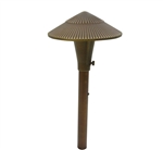 Focus Industries AL-15-SM-BLT 12V S8 Incandescent 5.75" Tiki Hat Area Light, Black Texture Finish