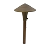 Focus Industries AL-15-SM-BRS 12V S8 Incandescent 5.75" Tiki Hat Area Light, Unfinished Brass