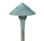 Focus Industries AL-15-SM-LEDP-ATV 12V 4W LED 300 lumens 5.75" Tiki Hat Area Light, Antique Verde Finish