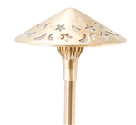 Focus Industries AL-16-LEDP-BRS 12V 4W LED 300 lumens 8" Stars and Moons Hat Area Light, Unfinished Brass