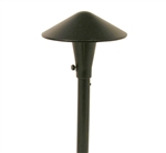 Focus Industries AL-17-AH-BRS 12V 20W T3 Halogen 8" China Hat Area Light, Unfinished Brass