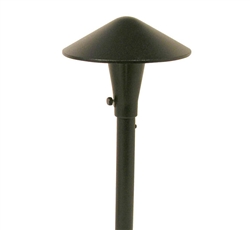 Focus Industries AL-17-AH-BRS 12V 20W T3 Halogen 8" China Hat Area Light, Unfinished Brass