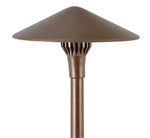 Focus Industries AL-17-LEDP-BAR 12V 4W LED 300 lumens 8" China Hat Area Light, Brass Acid Rust Finish