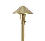 Focus Industries AL-17-SM2AH-BRS 12V 20W T3 Halogen 5.5" China Hat Area Light, Unfinished Brass