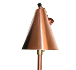 Focus Industries AL-18-LG-AH-BB-COP 12V 20W T4 Halogen Tiki Torch Light, Brass Bamboo Stem Area Light, Unfinished Copper