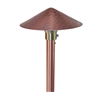 Focus Industries AL-19-HHAH-F-COP 12V 20W T3 Halogen 8" Hammered Hat Finial Area Light, Unfinished Copper