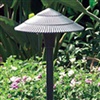 Focus Industries AL15L12BLT 12V 3W Omni LED 8" Cast Aluminum Tiki Hat, Black Texture Finish