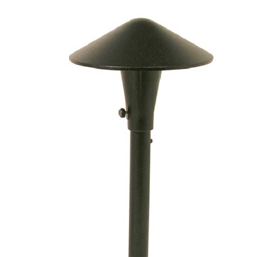 Focus Industries AL17L12ATV 12V 3W Omni LED 8" Cast Aluminum China Hat Area Light, Antique Verde Finish