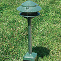 Focus Industries Al-03-RBV-120V 120V 6" Two Tier Pagoda Hat Area Light, Rubbed Verde Finish