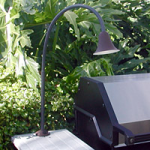 Focus Industries BQ-03-FD-RST 12V Spun Aluminum Bell BBQ Flex Light Deck Series with 24" Flex Arm, Rust Finish